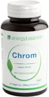 Produktbild von EnergyBalance Chrom Organisch Natural - Kapseln mit Chromhefe und Kurkuma - bei Histaminintoleranz, Blutzuckerspiegel - Vegan, ohne Zusätze - 90 VegeCaps à 100 µg