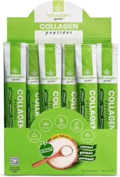 Produktbild von naturagen Gourmet Kollagen Schlauchbeutel 100% reines 5000 mg hydrolysiertes Kollagen - 24-tägige Anwendung - zuckerfrei und glutenfrei