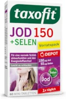 Produktbild von taxofit Jod Depot Tabletten Für eine normale Schilddrüsenfunktion und den Energiestoffwechsel 60 Mini-Tabletten
