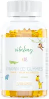 Vitabay Vitamin D3 1000 IE Gummies • 120 vegane Gummibärchen für Kinder • Mit Orangen Geschmack • Ohne Gelatine • Aus Flechten gewonnen • Made in Germany