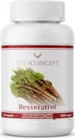 Produktbild von Bewertung VITACONCEPT Resveratrol Der Vergleichssieger 500 mg Trans-Resveratrol 90 Kapseln 98% Trans-Resveratrol aus japanischem Staudenknöterich laborgeprüft vegan hochdosiert made in Germany