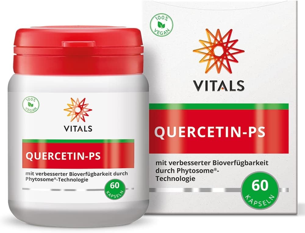 Produktbild von Bewertung VITALS Quercetin-PS 100mg 60 Kapseln mit verbesserter Bioverfügbarkeit durch Phytosome Technologie. 10- bis 20-mal höhere Bioverfügbarkeit durch die Phytosome Technologie.
