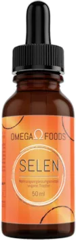 Produktbild von OMEGA FOODS - Selen Tropfen Hochdosiert - 220 µg pro 4 Tropfen - 50ml - (55 µg Pro Tropfen) - Vegan - Mit Pipettenmontur