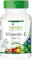 Produktbild von fairvital Vitamin E Kapseln 400 I.E. - HOCHDOSIERT - 500 Softgels - für die ganze Familie