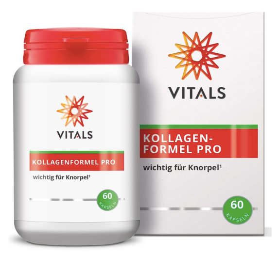 Produktbild von Bewertung VITALS KOLLAGENFORMEL PRO Kapseln für Knorpel mit Kollagen nicht denaturiert UC-II® Ovomet® und Vitamin C Ester-C® Artikelnummer V3617