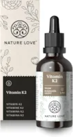 Produktbild von Bewertung NATURE LOVE Vitamin K2 MK7-200µg 1700 Tropfen 50ml höchster all-trans-Gehalt 99,7+% Hochwertig K2VITAL von Kappa gelöst in MCT Kokos-Öl hochdosiert vegan in Deutschland produziert