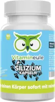 Produktbild von Vitamineule - Silizium Kapseln - hochdosiert - 100mg Silicium aus Bambus-Extrakt - Qualität aus Deutschland - laborgeprüft - vegan - natürlich - ohne Zusätze - Kieselsäure Kapseln statt Tabletten - Vitamineule®