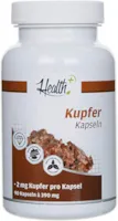 Produktbild von Zec+ Nutrition - Health+ Kupfer - 90 Kapseln reines Kupfergluconat, essentielles Spurenelement, Eisenpräparate und Mineralstoffe, Made in Germany
