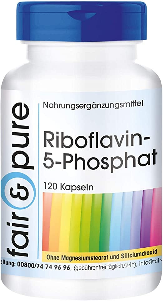 Produktbild von ‎Fair & Pure Riboflavin-5-Phosphat - vegan - 120 Kapseln - aktives Vitamin B2