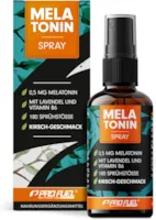 Produktbild von Bewertung Pro Fuel Melatonin Einschlaf Spray 30 ml 0,5 mg Melatonin hochdosiert Lavendel Extrakt & Vitamin B6 Melatoninspray mit Kirsch Geschmack (vegan) laborgeprüft mit Zertifikat reicht für 180 Anwendungen