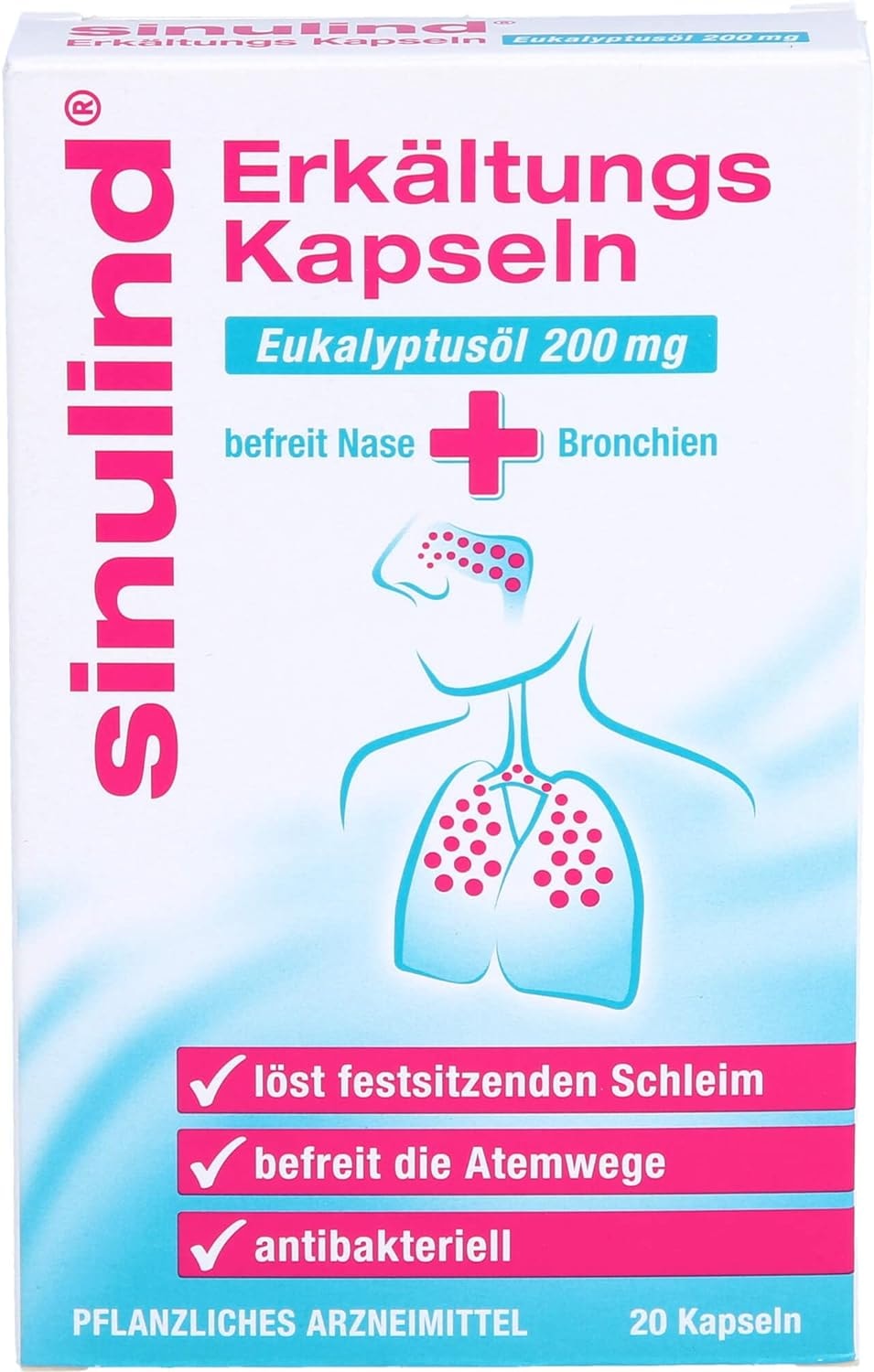 Produktbild von Bewertung Klosterfrau Sinulind Erkältungskapseln Eukalyptusöl 200 mg 20 Kapseln