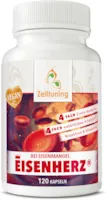 EISENHERZ Zelltuning Eisen Vitamin C Komplex hochdosiert Vegan mit Folsäure & Vitamin B - B2, B6, B12 & Vitamin A. Nahrungsergänzungsmittel Ohne Zusatzstoffe in Deutschland produziert
