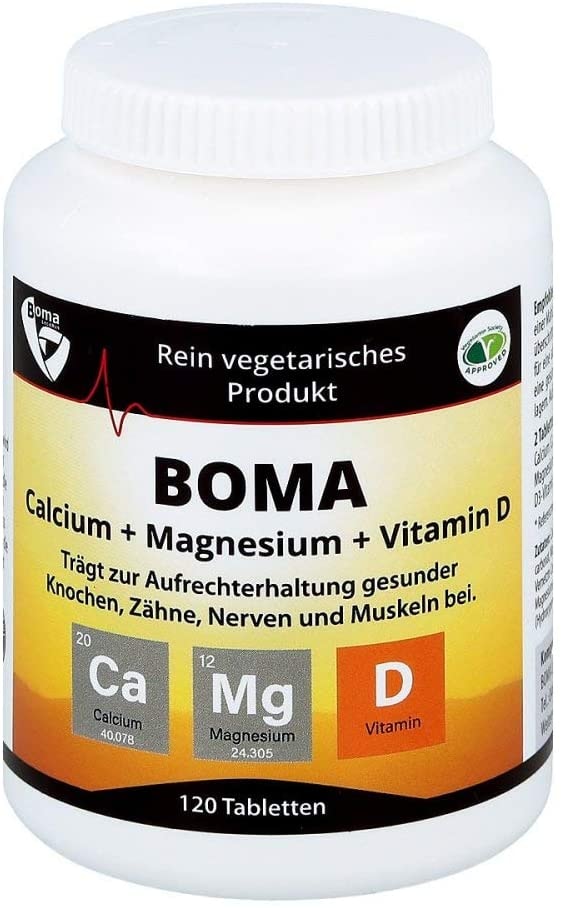 Produktbild von Boma Lecithin CALCIUM MAGNESIUM Vitamin D Tabletten 120 St