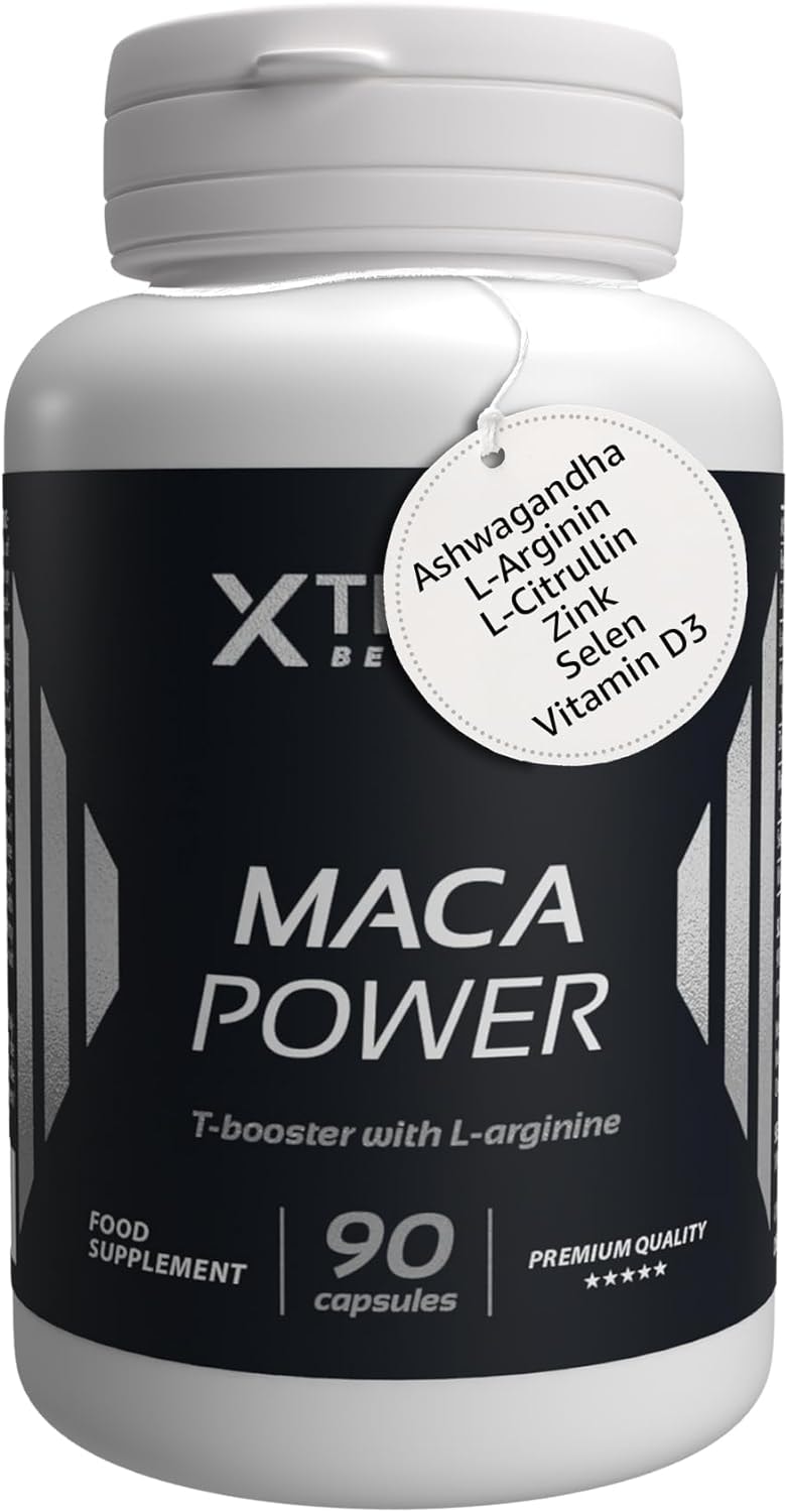 Produktbild von Bewertung Maca Kapseln von xtraze mit Ashwagandha Zink Vitamin D3 Selen L-Arginin und L-Citrullin für bessere sportliche Leistung 90 Kapseln 30 Tage Vorrat XTRAZE Sensilab