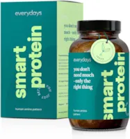 Produktbild von Bewertung Everydays smart protein Tabletten Aminosäure Komplex BCAA und EAA hochdosiert vegan in Deutschland hergestellt Protein alternative zu Eiweißshakes 180 Tabletten