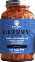Produktbild von Bewertung DHARMA Gelenk- und Knorpelunterstützung Glucosamin mit Chondroitin MSM, Kollagen Hyaluronsäure Boswellia Selen und Zink 120 Tabletten Non GMO GMP keine Zusatzstoffe glutenfrei