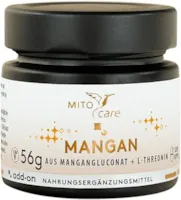 Produktbild von Bewertung MITOcare Mangan Kapseln Mangangluconat L-Threonin Bindegewebe Knochen Energiestoffwechsel oxidativer Stress Elastinfasern Art.-Nr. 1005004