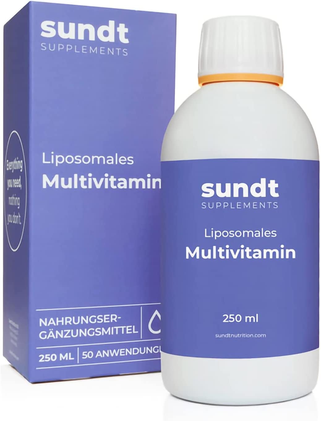 Produktbild von Bewertung sundt SUPPLEMENTS Liposomales Mutlivitamin Saft 250ml flüssig Vitamine und Nährstoffe | hohe Bioverfügbarkeit | für einen gesunden und starken Körper | Zucker & GMO-frei | Sundt Supplements