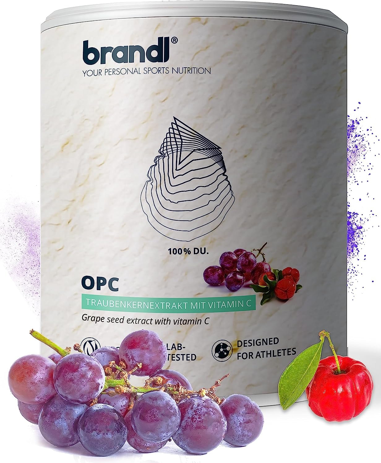Produktbild von Bewertung brandl  OPCs sind sekundäre Pflanzenstoffe aus der Gruppe der Polyphenole. Der OPC 95-Extrakt wird durch eine milde Kaltwasserextraktion gewonnen