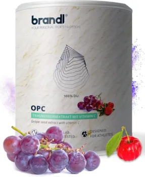 Produktbild von Bewertung brandl OPCs sind sekundäre Pflanzenstoffe aus der Gruppe der Polyphenole. Der OPC 95-Extrakt wird durch eine milde Kaltwasserextraktion gewonnen
