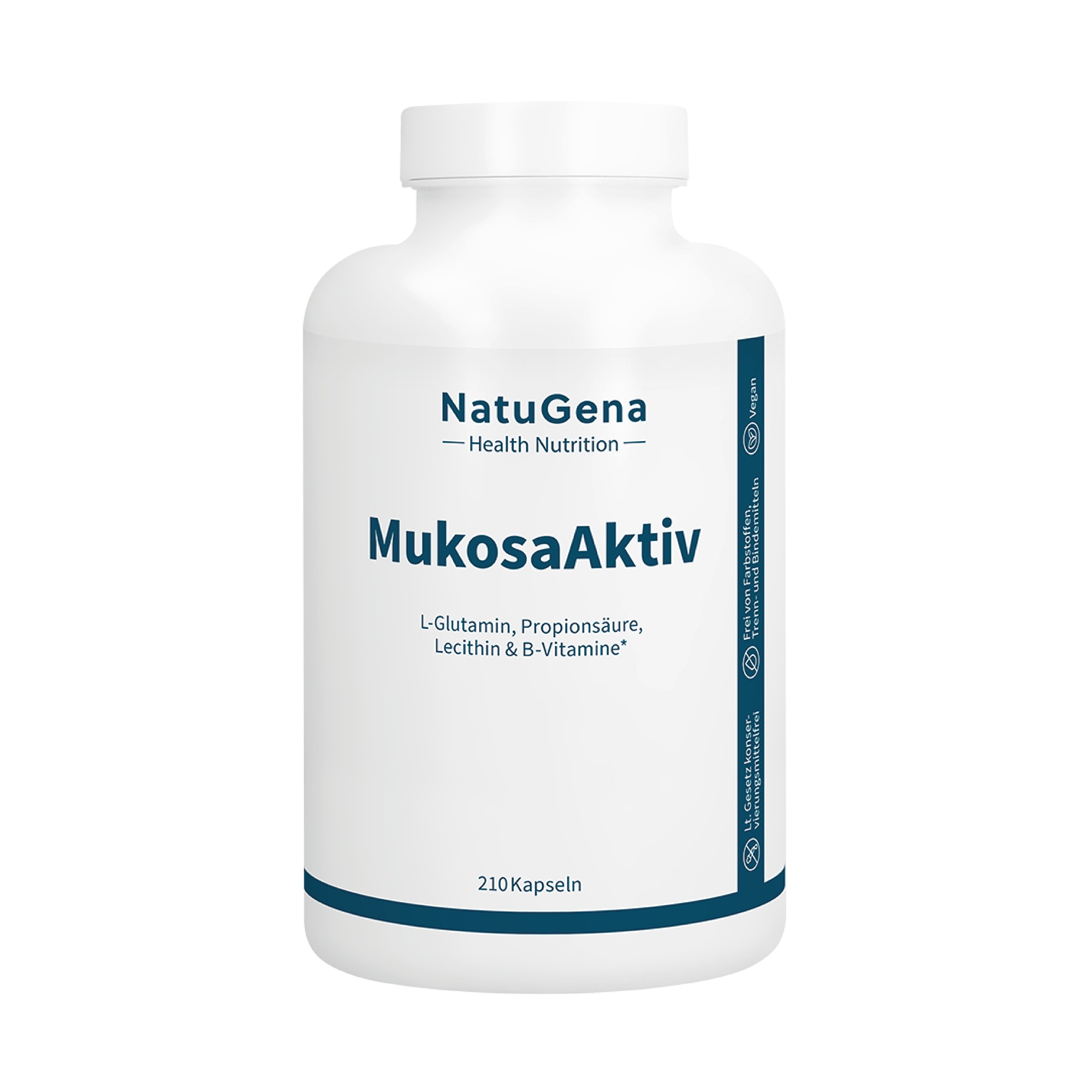 Produktbild von Bewertung NatuGena MukosaAktiv L-Glutamin, Propionsäure, Extrakte aus Kamille & Weihrauch, Lecithin