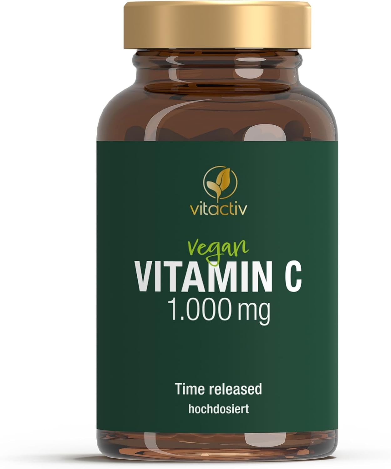 Produktbild von Bewertung Vitactiv Vitamin C TIME RELEASED Vitamin C Hochdosiert plus Natürliches Hagebutten Extrakt Vegan Zuckerfrei Hohe Bioverfügbarkeit Laborgeprüft in Deutschland 100 Vitamin C Tabletten