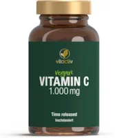 Produktbild von Bewertung Vitactiv Vitamin C TIME RELEASED Vitamin C Hochdosiert plus Natürliches Hagebutten Extrakt Vegan Zuckerfrei Hohe Bioverfügbarkeit Laborgeprüft in Deutschland 100 Vitamin C Tabletten