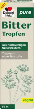 Produktbild von Bewertung Doppelherz pure Bitter Tropfen aus Bitterkräutern und Bitterwurzeln 50ml Vegan einfache Anwendung Rezeptur mit 15 ausgewählten Bitterkräutern und Bitterwurzeln