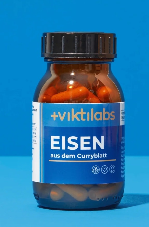 Produktbild von Bewertung viktilabs Eisen aus dem Curryblatt 60 Kapseln