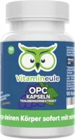 Produktbild von Bewertung Vitamineule OPC Traubenkernextrakt Kapseln hochdosiert 300mg Qualität aus Deutschland vegan laborgeprüft kleine Kapseln statt Tabletten oligomere Proanthocyanidine