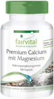 Produktbild von Bewertung fairvital Premium Calcium Magnesium Kapseln für 3 Monate HOCHDOSIERT 180 Kapseln mit Austernschalenpulver