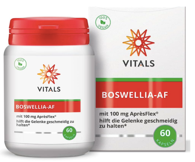 Produktbild von Bewertung VITALS BOSWELLIA-AF Kapseln APRÈSFLEX® Weihrauch Boswellia-Extrakt Acetyl-11-keto-β-Boswelliasäure (AKBA) Knorpel Gelenke Artikelnummer V3594