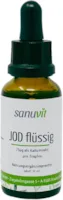 Produktbild von Sanuvit Jod flüssig 30ml Sehr ergiebig mit 78 µg Jod pro Tropfen Hochdosiert inklusive Pipette Vegan ca. 450 Portionen Hergestellt in Österreich