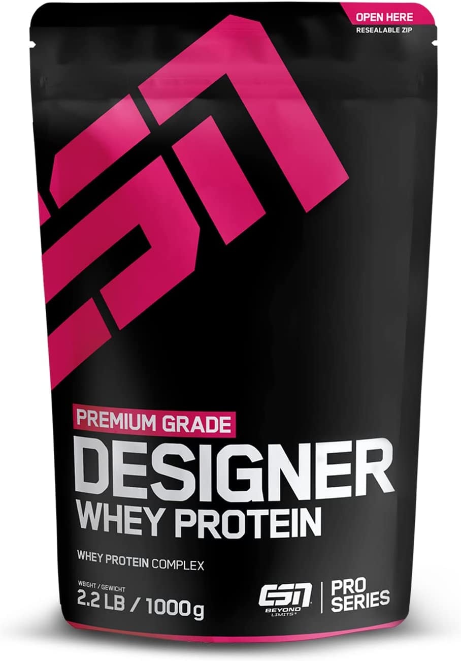 Produktbild von ESN Designer Whey Protein Konzentrat und Whey Isolat, Vanilla, 1000g Beutel
