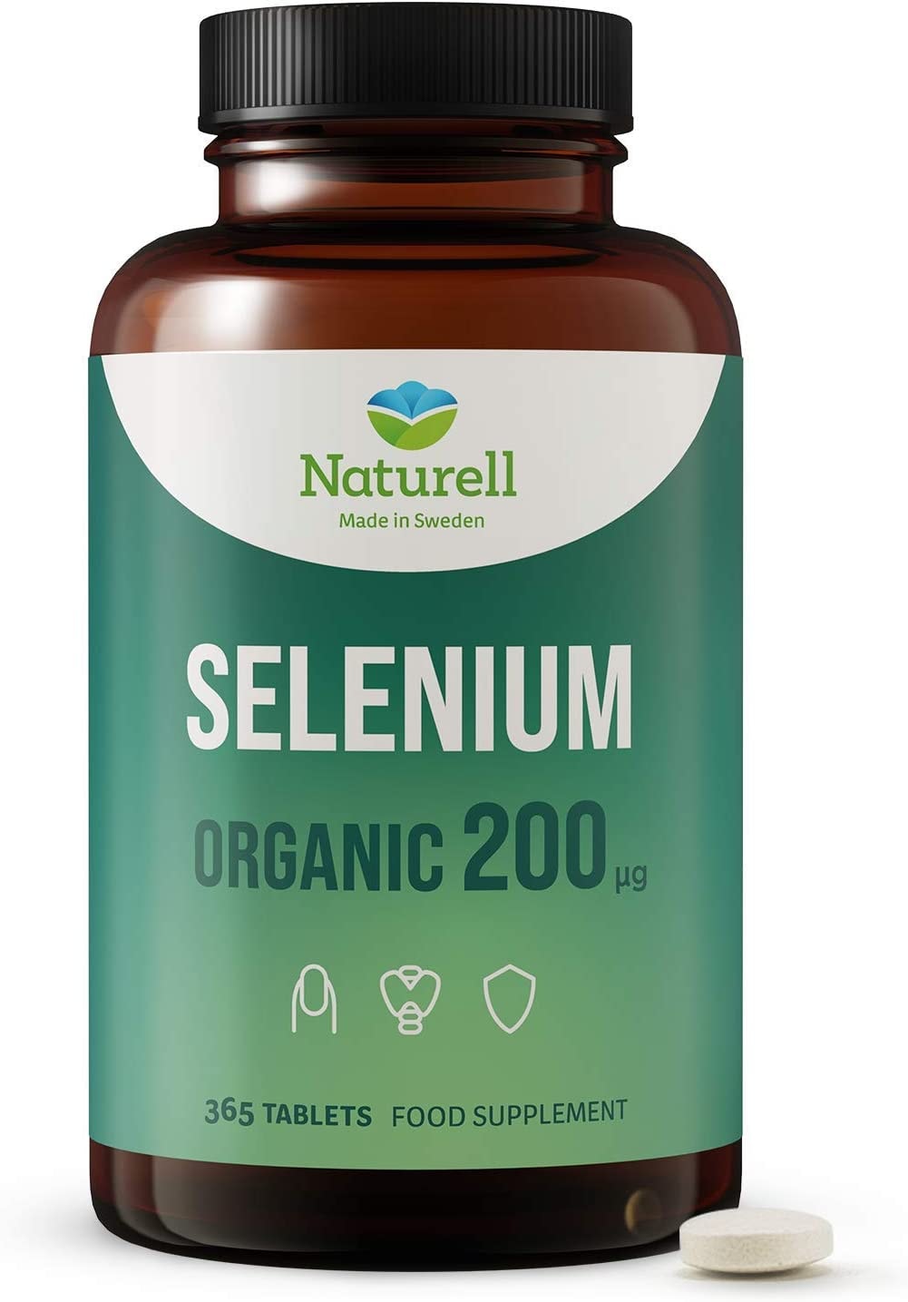 Produktbild von Naturell - Organisches Selen 200 µg Naturell - 365 Tabletten- hergestellt in Schweden