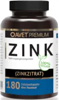 Avet Pharma Zink 180 Kapseln | Zinkzitrat, 100% Vegan, ohne Titandioxid | 15mg pro 1 Kapsel