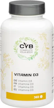 Produktbild von CYB Vitamin D3 2000 I.E. – 50 µg D3 – Vegetarisch – 1 x 365 Tabletten