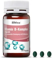 Produktbild von SoVita Active Vitamin B-Komplex Kapseln mit Vitamin B12 und Folsäure, Nahrungsergänzungsmittel, 200 Kapseln