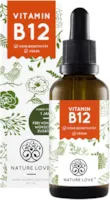 Produktbild von NATURE LOVE Vitamin B12 Tropfen Vegan (900 Tropfen, 50ml flüssig). B12 duo-aktiv: Methyl- & Adenosylcobalamin. Hoch bioverfügbar, laborgeprüft, ohne Zusätze, in Deutschland produziert