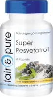 Produktbild von Bewertung Fair & Pure Super Resveratrol natürliches Resveratrol aus Knöterich mit Bioflavonoiden vegan 90 Kapseln