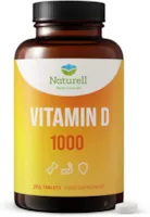 Produktbild von Naturell Vitamin D 1000 Naturell - 365 Tabletten zum Zerbeißen und Kauen - hergestellt in Schweden