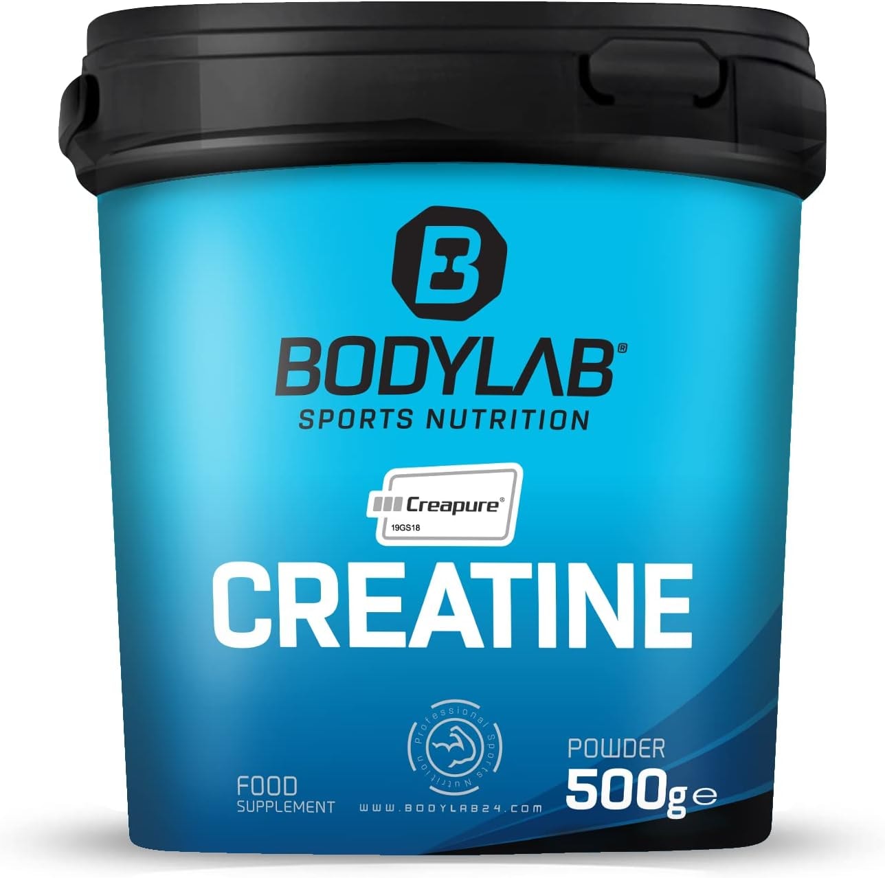 Produktbild von Bewertung Bodylab24 Creatine Creapure® Pulver 500g Kreatin reines Kreatinmonohydrat als hochwertiges Creapure®