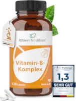 Produktbild von Bewertung R(h)ein Nutrition Vitamin B Komplex Kapseln hochdosiert Vitamin B12 hochdosiert B2 B6 B12 - 120 Kapseln 4 Monate Vorrat Vegan ohne Zusätze in Deutschland hergestellt Rhein