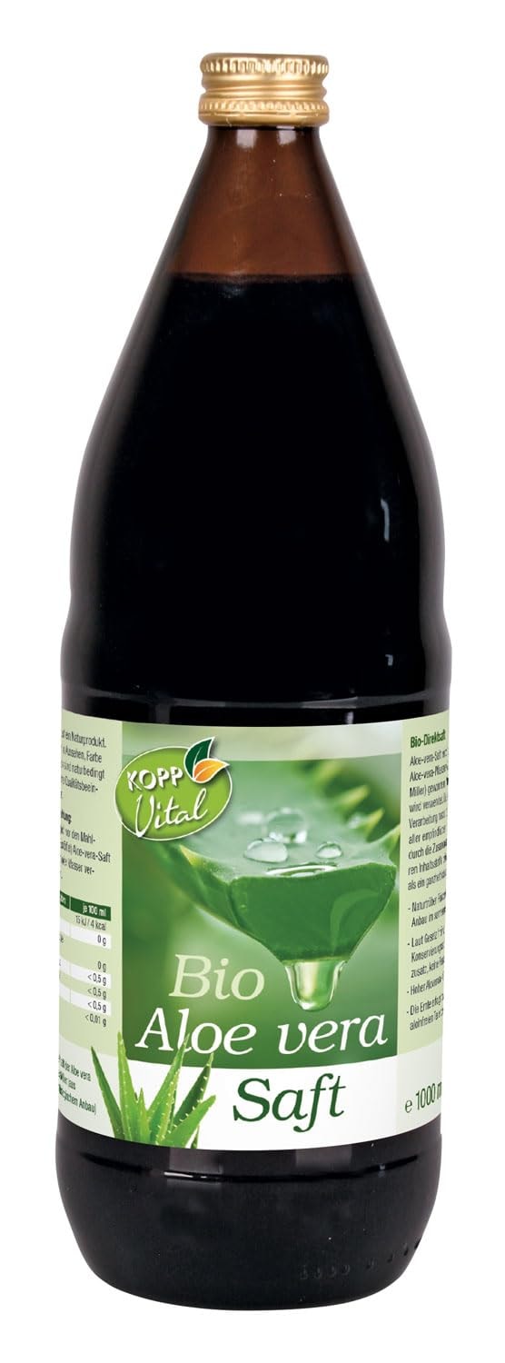 Produktbild von KOPP Vital Bio Aloe Vera 100 % Direktsaft in Bio-Qualität Naturtrüber Frischpflanzensaft hohe Aloverose Gehalt