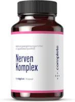 Med Complete NERVEN KOMPLEX - Vitamin B Kapseln hochdosiert, entwickelt von Apothekern mit B12 Biotin Pflanzen-Extrakten und Magnesium, bei Stress und schlechtem Schlaf, Schlafstörung, ohne Zusätze