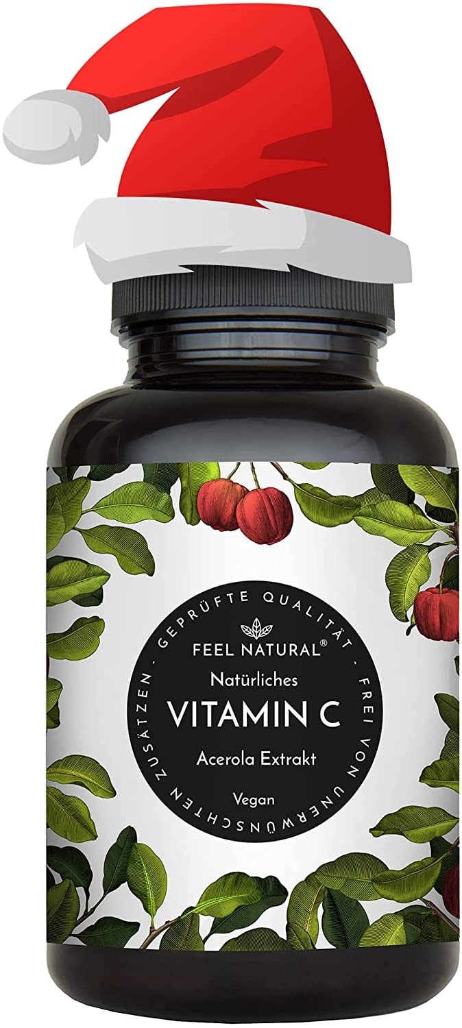 Produktbild von Feel Natural Acerola Kapseln - Natürliches Vitamin C - 180 vegane Kapseln