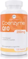 Produktbild von Alparella Elements Coenzym Q10 Supplement Hochkonzentriert - 100% Vegan - 200 mg Q10 pro Kapsel - 4 Monatsvorrat mit 120 Kapseln pro Packung