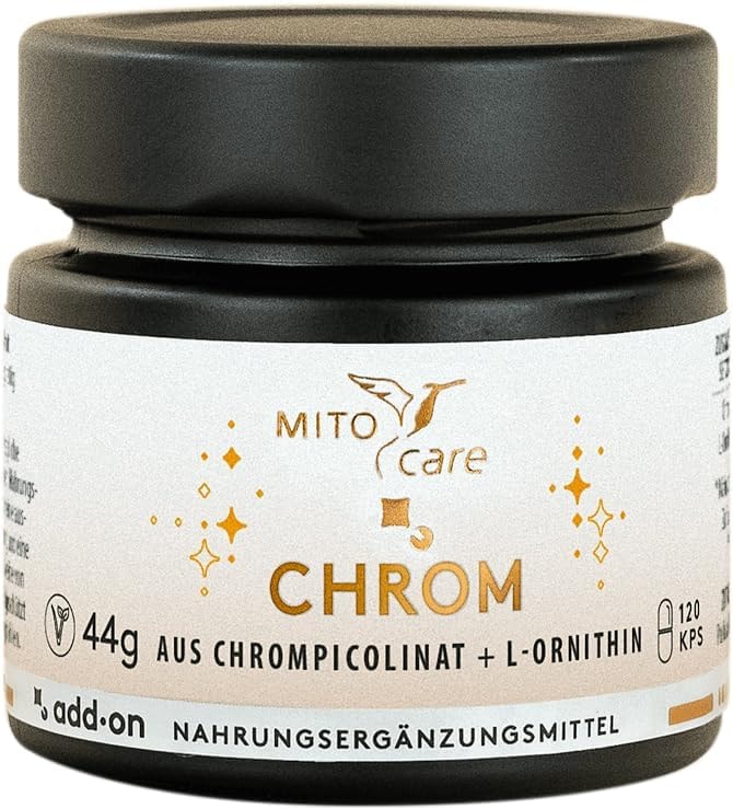 Produktbild von Bewertung MITOcare Chrom Kapseln Chrompicolinat L-Ornithin Blutzucker Stoffwechsel Insulin Art.-Nr. 1005008