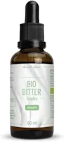 Produktbild von Bewertung Sinoplasan Bio Bittertropfen 50 ml Extrakt aus Bio Kräutern & Bio-Pflanzen 5:1 alkoholfrei hochdosiert vegan nur 15 Tropfen pro Tag