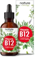 Produktbild von GloryFeel Vitamin B12 Tropfen 50ml 1250 Tropfen hochdosiert - Beide Aktivformen Methyl- & Adenosylcobalamin - Alkoholfrei & vegan - Hoch bioverfügbar Laborgeprüft ohne Zusätze in Deutschland hergestellt